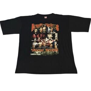 Vintage Y2K The Family Values Tour 2001 Boot Rap Style Double Sided Shirt XL